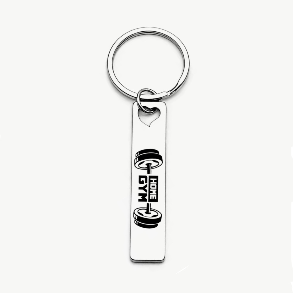 3/$25 Home Gym Fitness Weightlifting Metal Bar Stainless Steel Keychain NEW